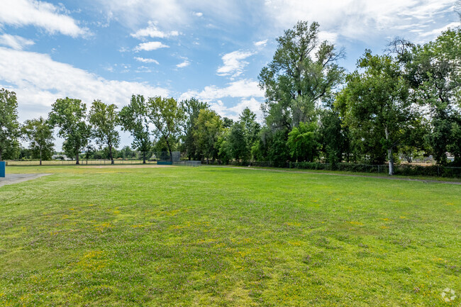The grass field at Bonny View Elementary School is great for sports.