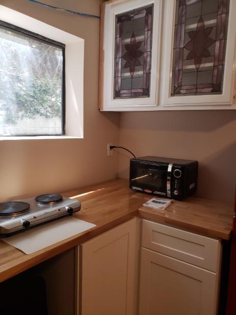microwave and hot plate