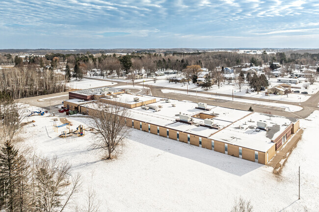 Braham Elementary's rural setting provides a peaceful environment for learning.