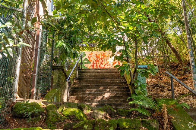 The Alameda neighborhood has a communal staircase the runs