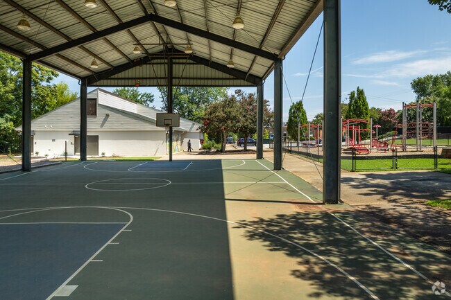 Juanita Butler Community Center has a great basketball court under a pavilion.