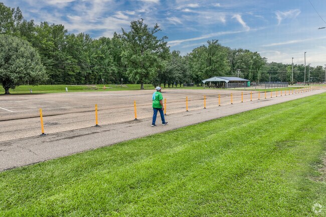 Hemphill Park features a scenic walking track, ideal for leisurely strolls and enjoying the outdoors.
