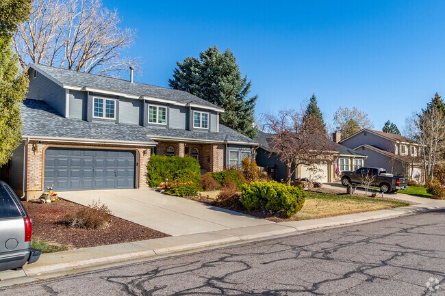 Powderhorn includes split-level homes accented with classic brick detailing.