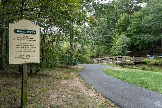 Heron Pond nature area is located across from Silverbrook Elementary School in Crosspointe.