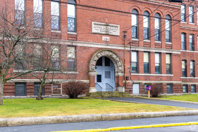 A view of the John K Tarbox Elementary School in Lawrence, MA.
