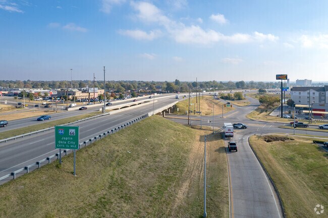 Stevenson is located at the junction of I-44 and the Broken Arrow Expressway.