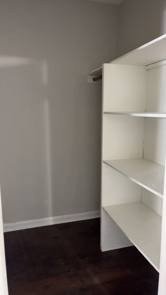 Closet/Laundry Hookup with Shelves for extra storage