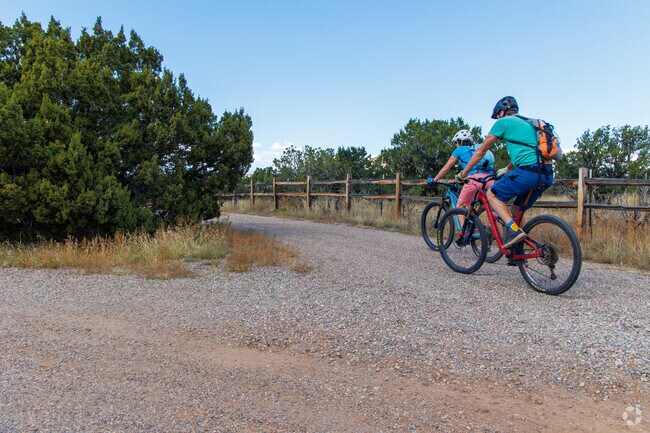 Mountain Bikers around Sunlit Hills love the many trails they can ride along.