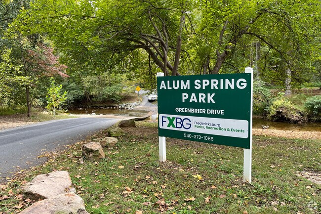 Alum Spring Park is a popular spot for locals in Fredericksburg.