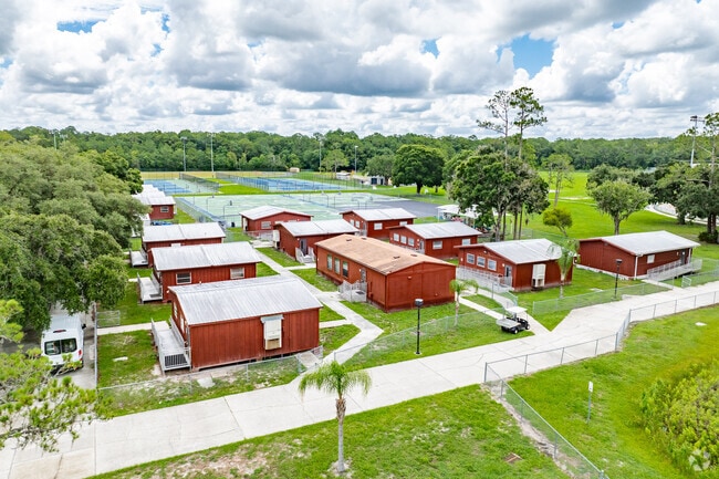 River Ridge High School has state of the art portable classrooms for students.