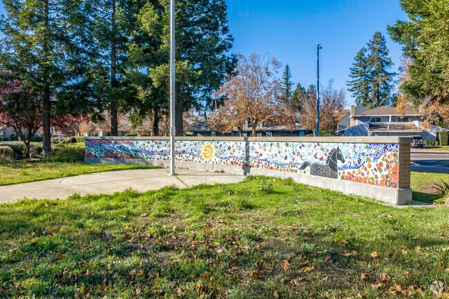 The artwork and murals at Marguerite Montgomery Elementary School are inspiring.