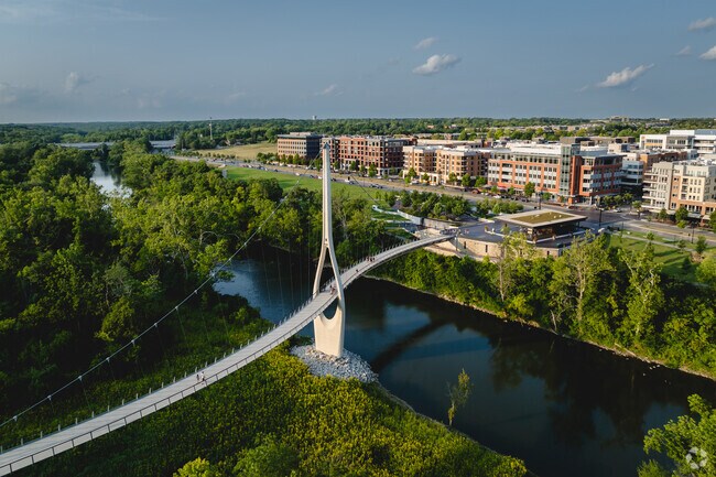 Riverside Crossing Park boasts beautiful views of the Scioto river.