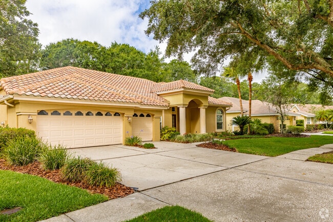 You will find homes with manicured landscaping and shade trees in Hunters Green.