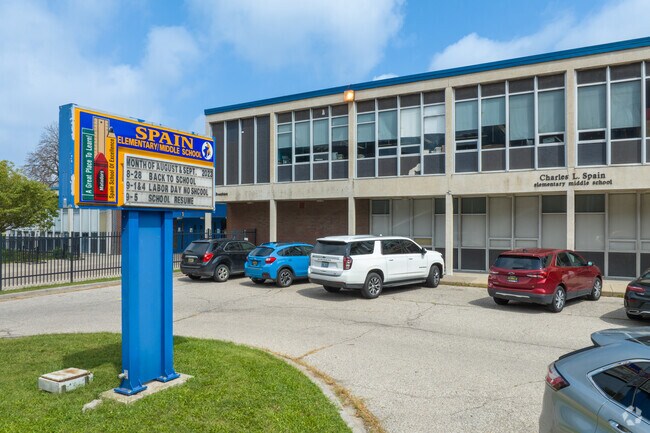 Charles L. Spain Elementary-Middle School has an overall Niche grade of C-.