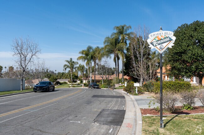 Typical look down a street in the neighborhood.