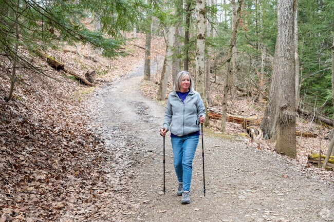 Bridal Veil Falls in Walton Hills draws hikers from outside the village.