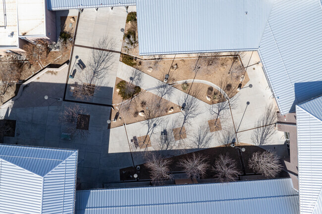 The courtyard at Moriarty Middle School.