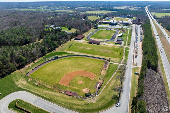 An aerial view of St Gertrude High School.