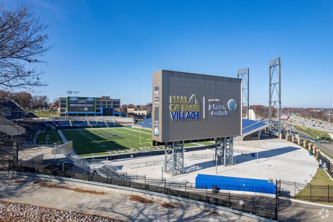 The Pro football Hall of fame is not far from Meyers Lake.