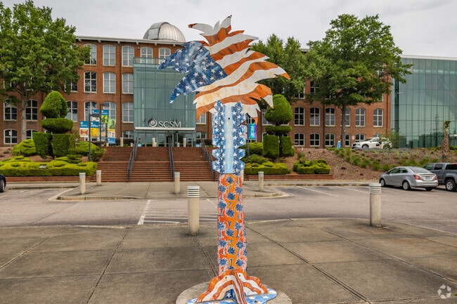 Enjoy local art and sculptures in Congaree Vista.