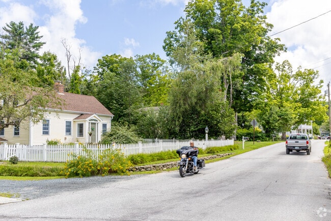 Motorcycles frequently pass through the area and are popular during the summer months.