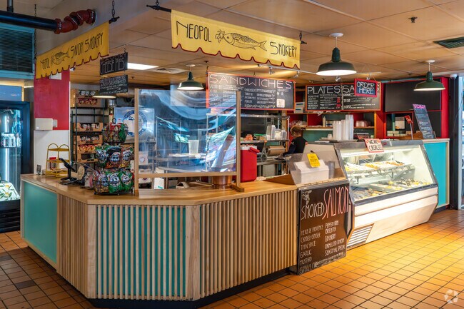 Neopol located in the Belvedere Square in Chinquapin Park has a variety of smoked seafood.