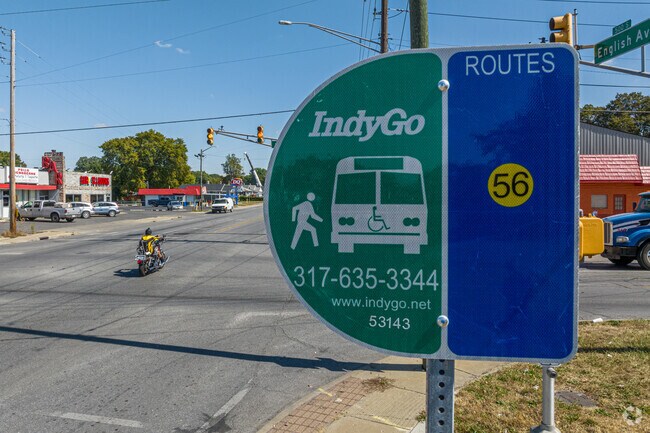IndyGo buses transport Christian Park residents all over Indianapolis.