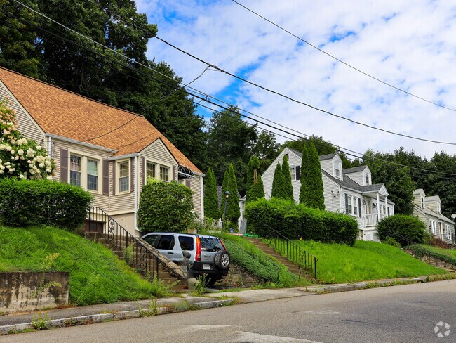 South Quinsigamond Village homes often have steep front yards and walk in basements.