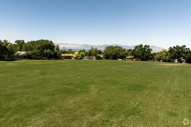 A large green field at Hillside Middle School.