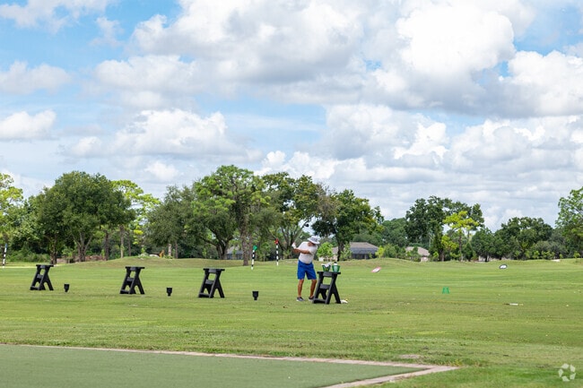 Sun N Lake golfers can practice their skills on the driving range.