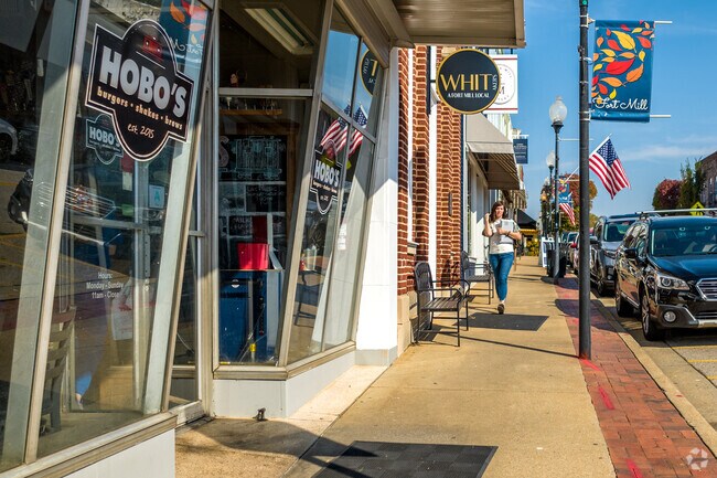 For a great burger, head to Hobos down on Main Street in historic Fort Mill.