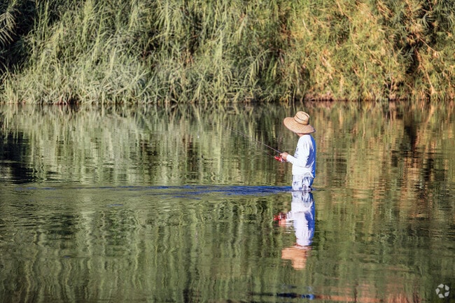 Fishing in the Colorado River is a popular activity at West Wetlands Park in Yuma,