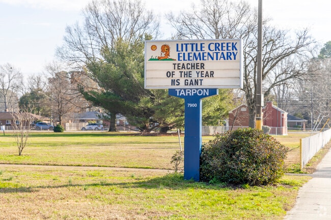 Little Creek Elementary School encourages creativity through various art programs.