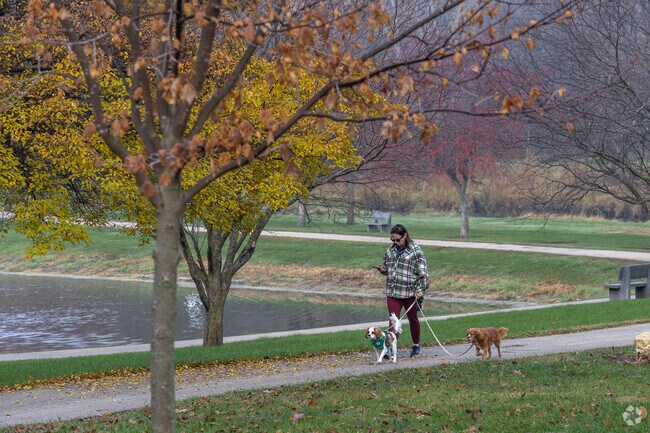 Florence Park is perfect for Stewartville residents to get some air with their pets after work.