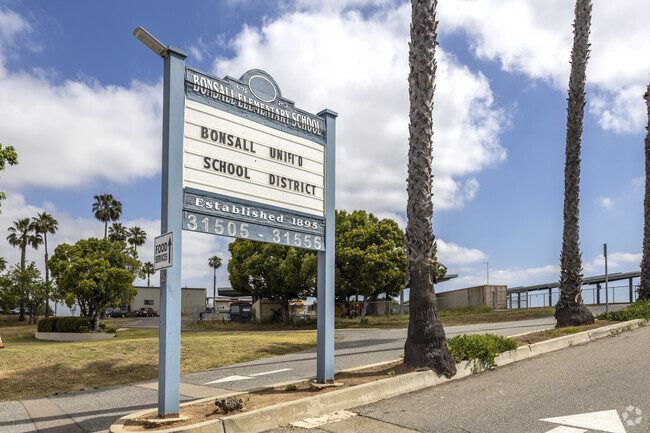 The sign of the Bonsall Elementary School in Bonsall.