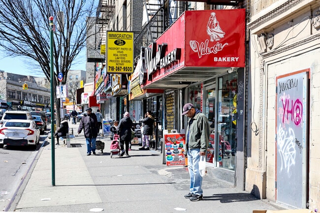 Morris Heights residents visiting the many restaurants and shops in the community.