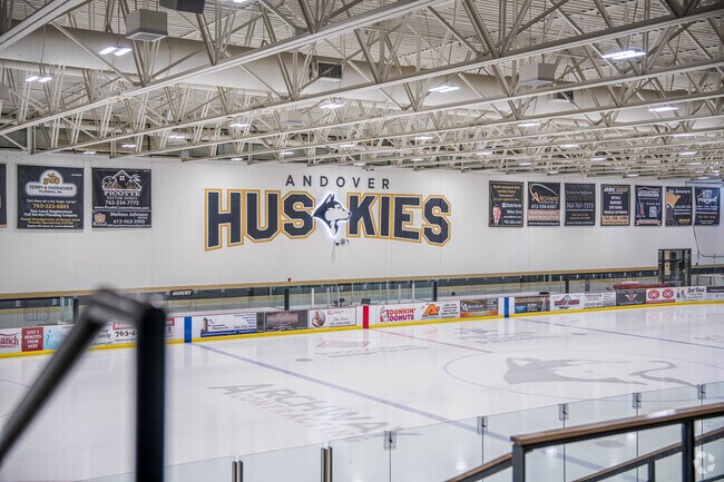 The Andover Community Center hosts the rink for the high school hockey team.