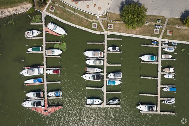 Monroe's nearby beaches have docks for boaters along Lake Erie.