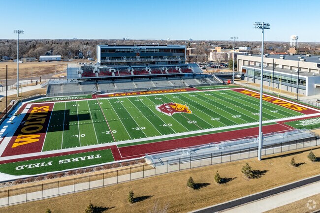 Students and Aberdeen residents love to catch the football game at Northern State University.