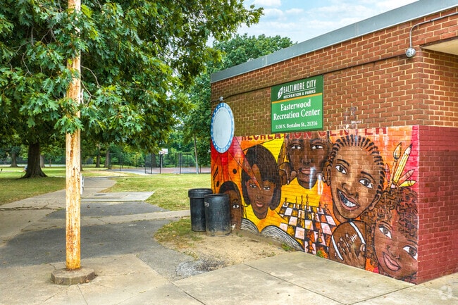 Visit Easterwood Park to see its vibrant mural.