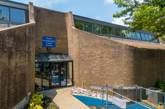 View of Pre-K program entrance at Warner Elementary School in the Triangle neighborhood.
