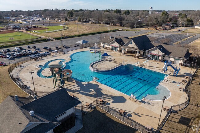 The aquatic center in Hartselle has lots of water features to help residents cool off in the hot Alabama Summer.