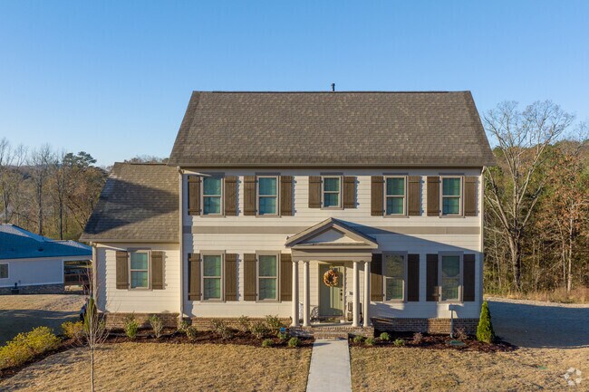 Colonial style houses are beautiful in new subdivisions in Springville.