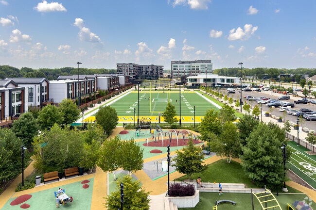 Lombardi residents can play at Titletown's outdoor field or beautiful playground.
