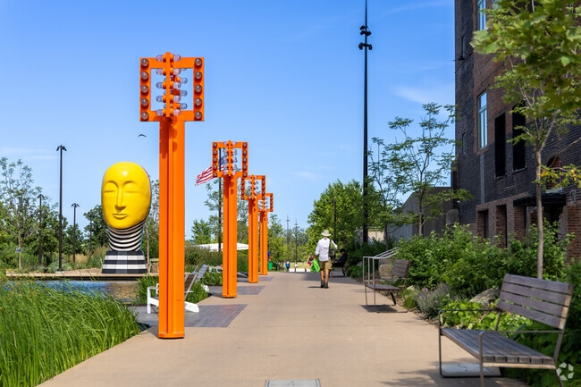 Find colorful art throughout Gene Leahy Mall.