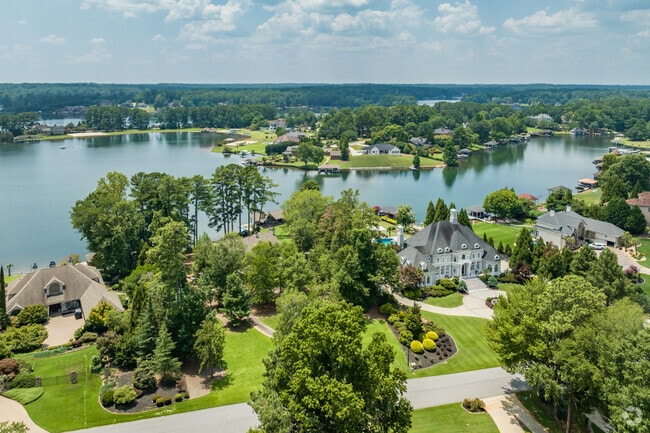 Homes surround the lake in the Lake Spivey neighborhood of Atlanta.