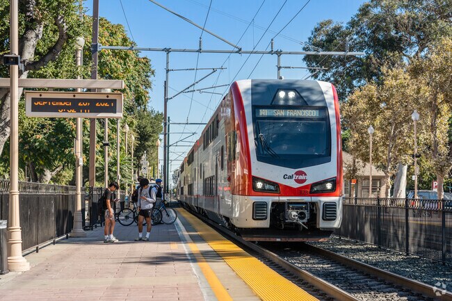 The Caltrain station near Stanford Hills provides quick connections to San Francisco and beyond.
