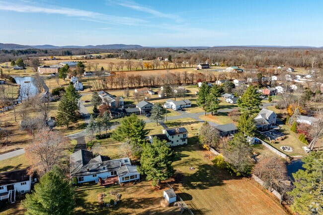 A bird's eye view reveals the peaceful neighborhoods of Green Township, NJ.