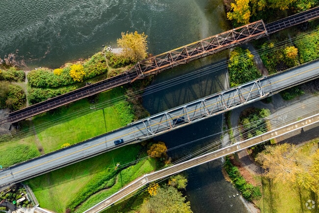 The pedestrian-friendly Route 2 Sultan River Bridge connects neighborhoods and scenic views.