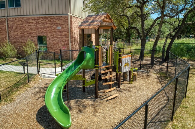 Northwest Hills' Doss Elementary School has a small playground for its students.